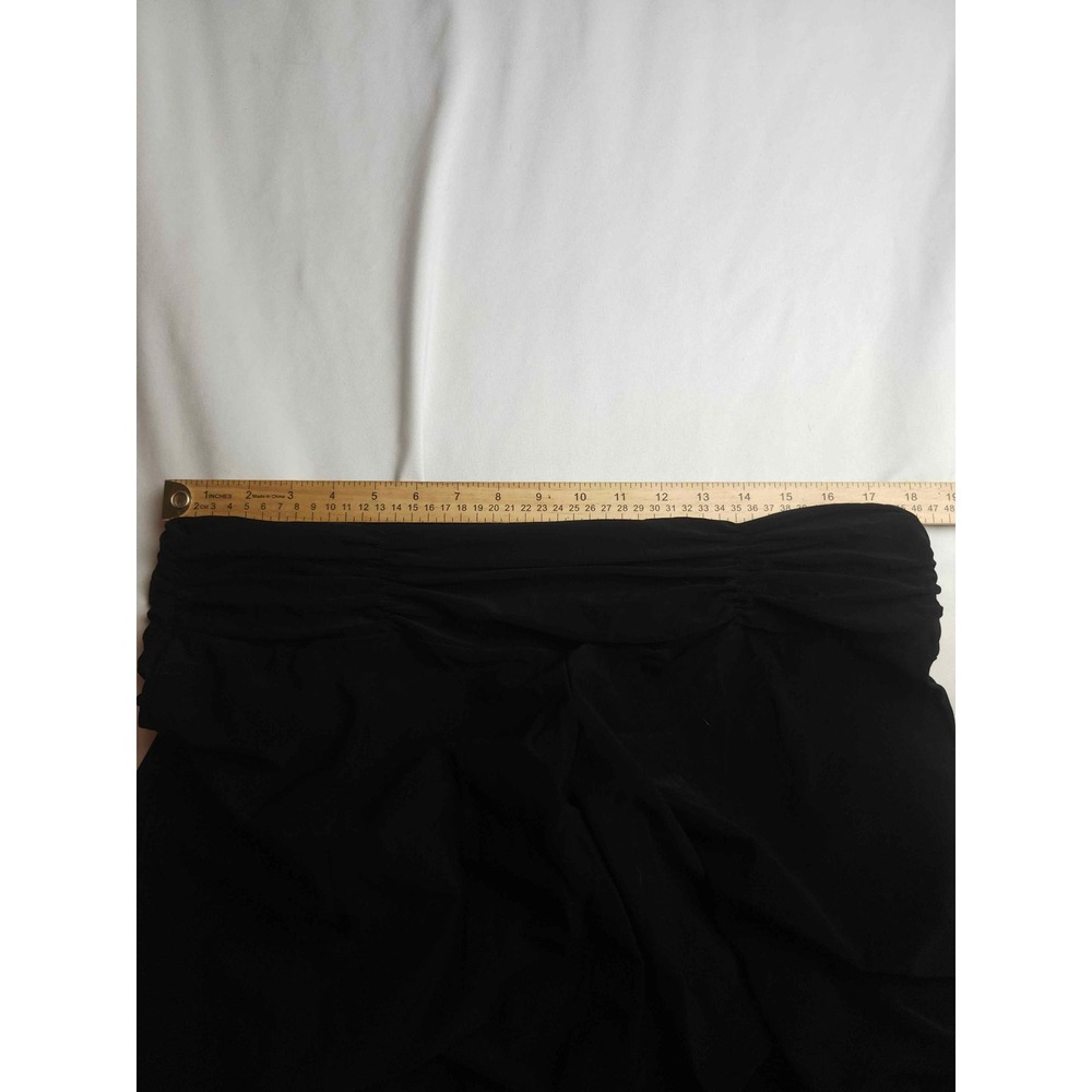 Maurices Womens Black Wide Leg Palazzo Pants Stretch Jersey Gathered Waist L - Picture 4 of 8